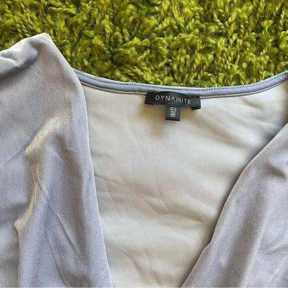 NWOT DYNAMITE BODYSUIT VELOUR LILAC - Picture 9 of 15